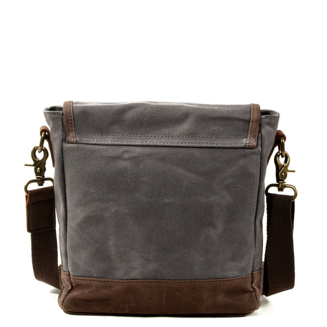 Stornfield | HorizonPath - Compact Vintage Shoulder Bag - High Quality Waxed Cotton and Full-Grain Leather