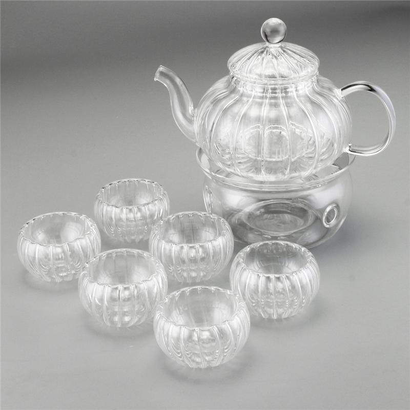 Stornfield | Ensemble de théière en verre clair cristal