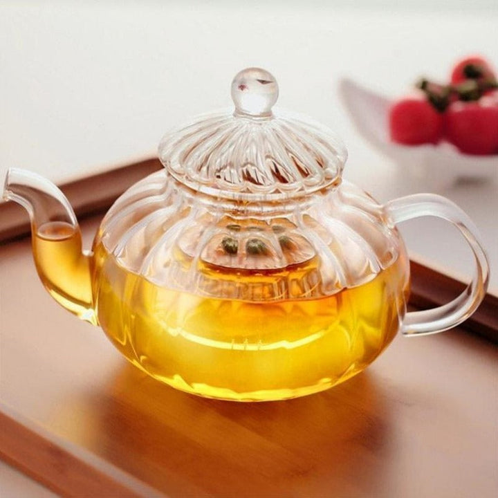 Stornfield | Ensemble de théière en verre clair cristal