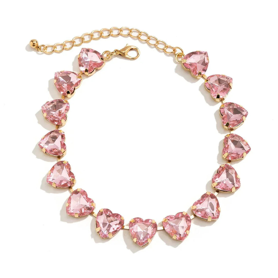 Stornfield | Crystal Heart Choker Necklace