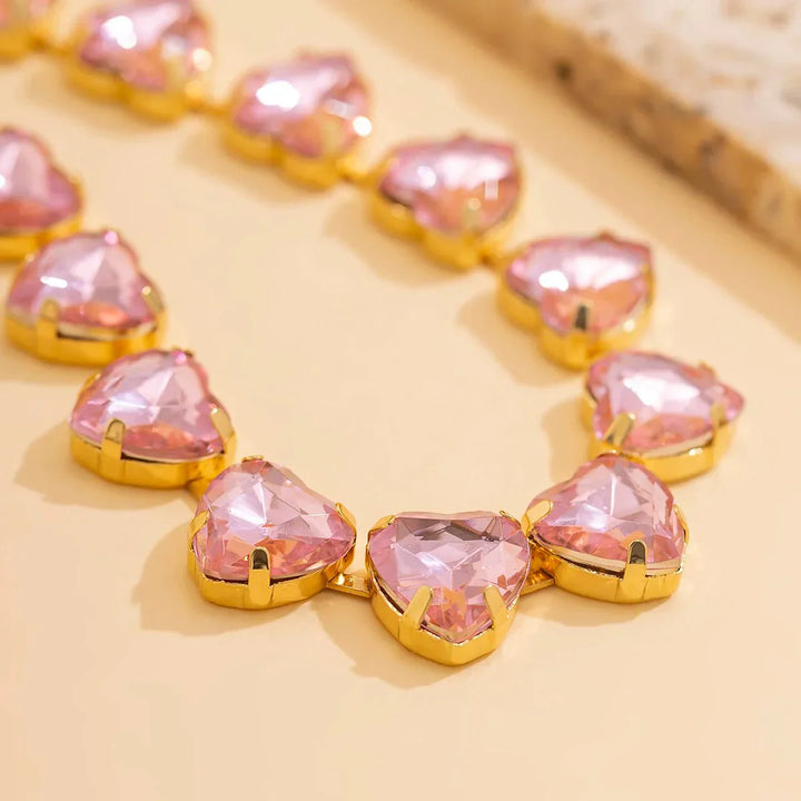 Stornfield | Crystal Heart Choker Necklace