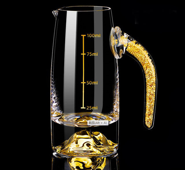 Crystal Liquor Spirits Shot Glass Box Gold Thick Bottom Wine Glasses | Stornfield