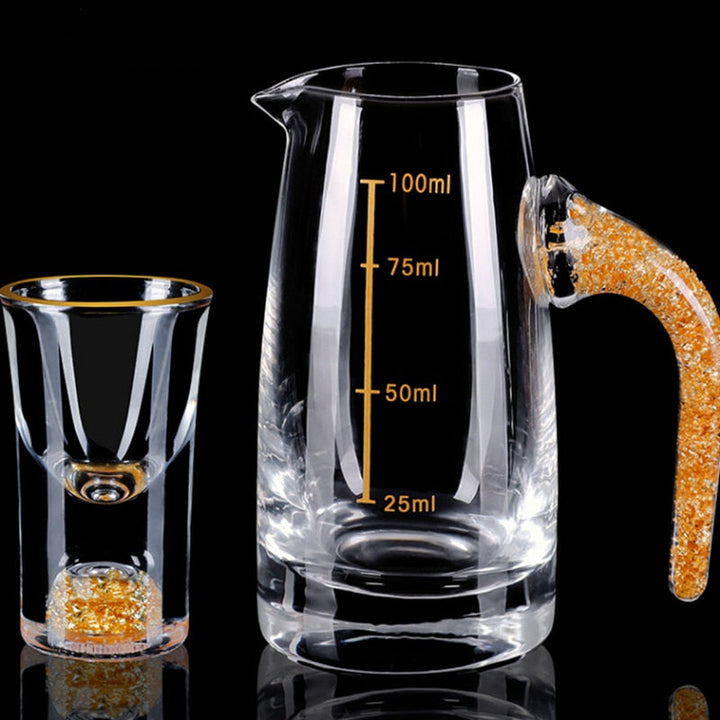 Crystal Liquor Spirits Shot Glass Box Gold Thick Bottom Wine Glasses | Stornfield
