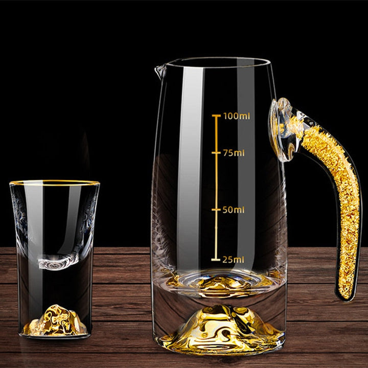 Crystal Liquor Spirits Shot Glass Box Gold Thick Bottom Wine Glasses | Stornfield