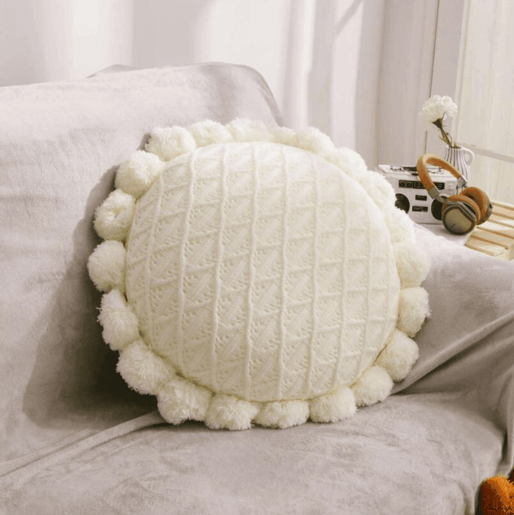 Stornfield | Soft Round Tasseled Cushion