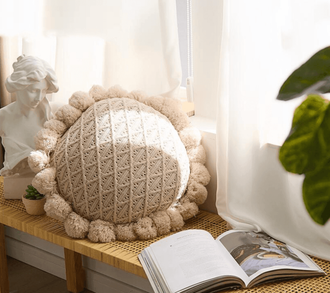 Stornfield | Soft Round Tasseled Cushion