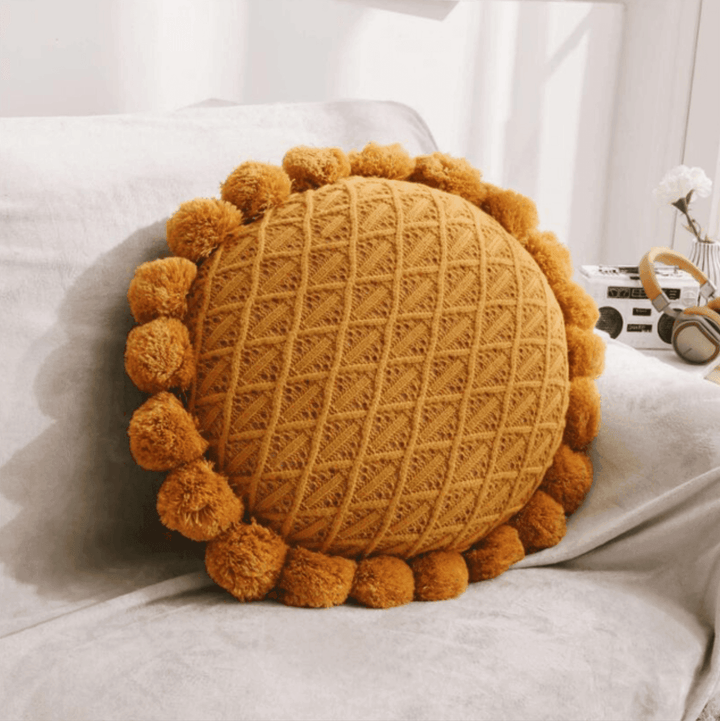 Stornfield | Soft Round Tasseled Cushion