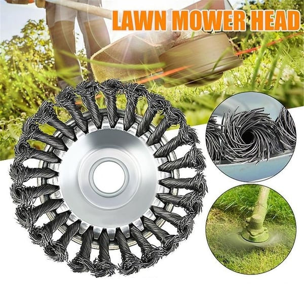 SteelTwist Weed Brush – 360° Trimmer Blade of Braided Steel (15 cm) | Stornfield