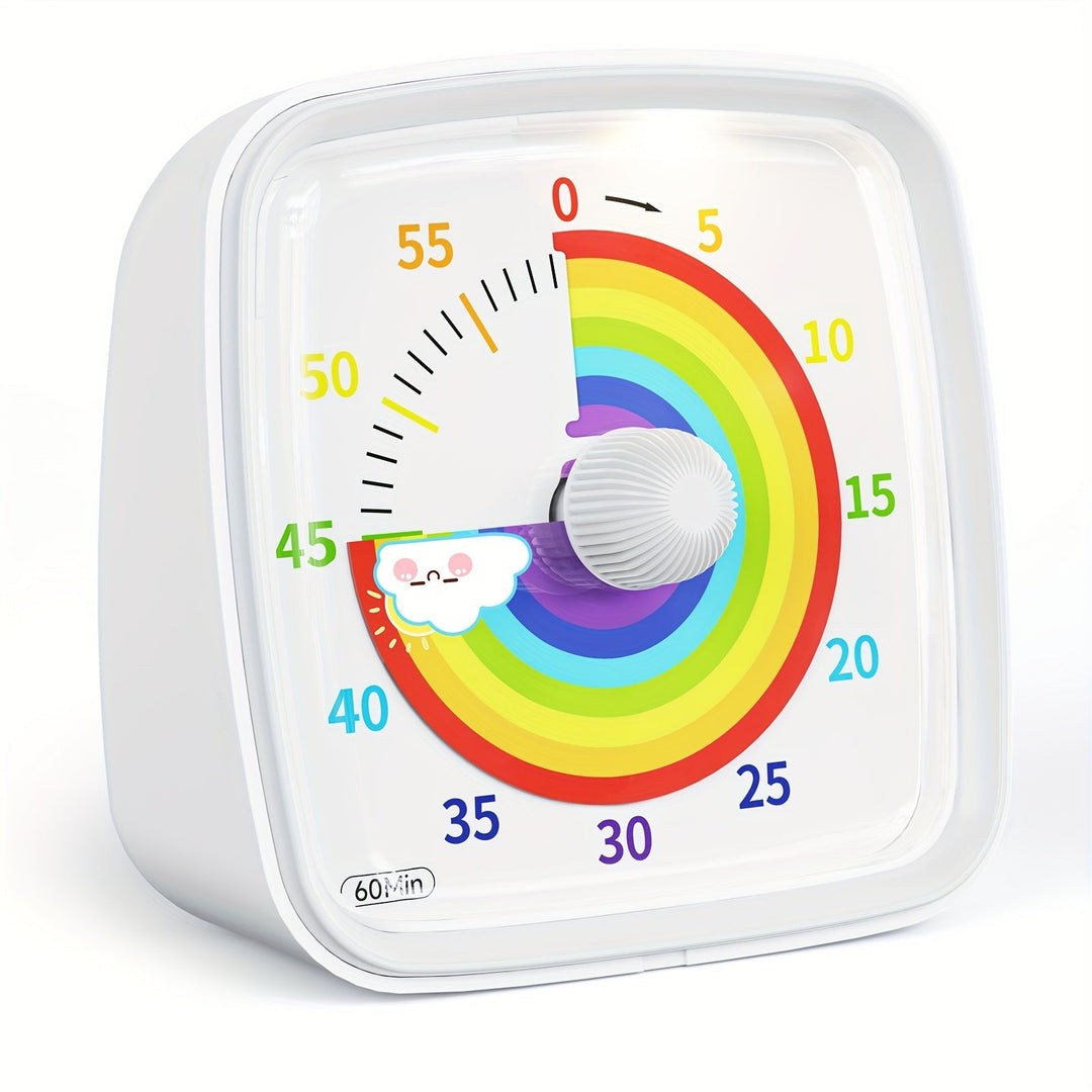 Rainbow Time Management Timer – Visual 60-Minute Countdown Timer for Study, Work, and Home | Stornfield