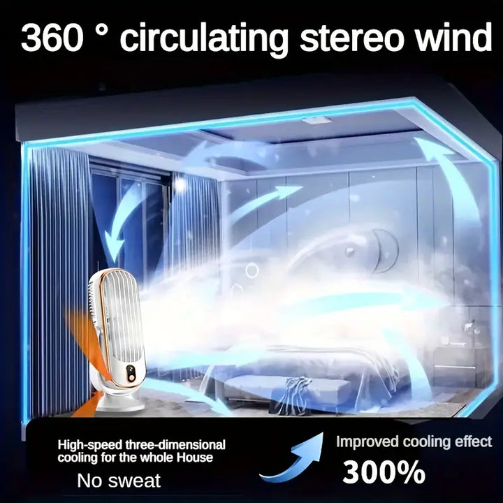 Portable Mini Air Conditioner with USB Charging – 5 Speeds & 720° Rotation | Stornfield