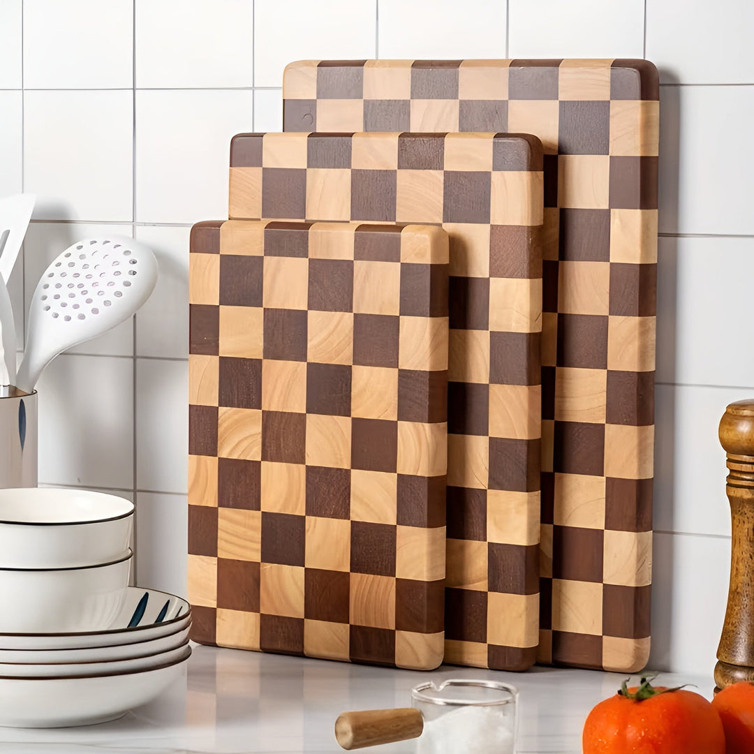 Chessboard Cutting Board Made of Wood – Decorative & Sturdy | Ideal for Cutting and Serving | Stornfield