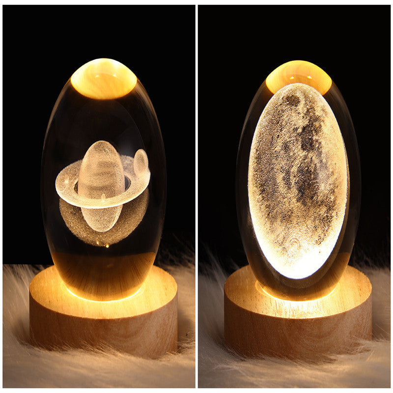 3D Galaxy Crystal Ball LED Night Light | Stornfield