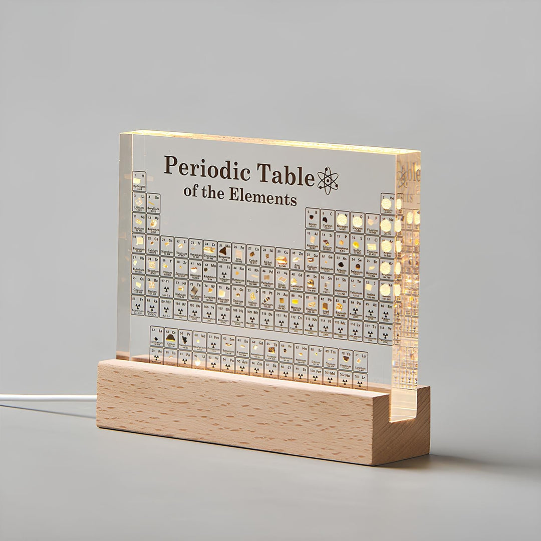 Illuminated Periodic Table with Real Elements - Elementa | Stornfield