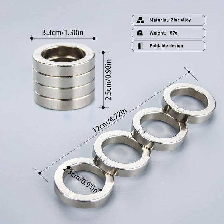 Stornfield | Foldable Four-Ring Titanium Steel Fidget Toy