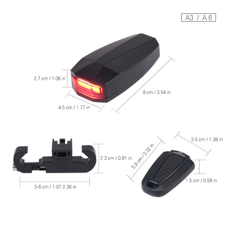 Stornfield | Remote Lock Alarm for Bicycle Tail Light