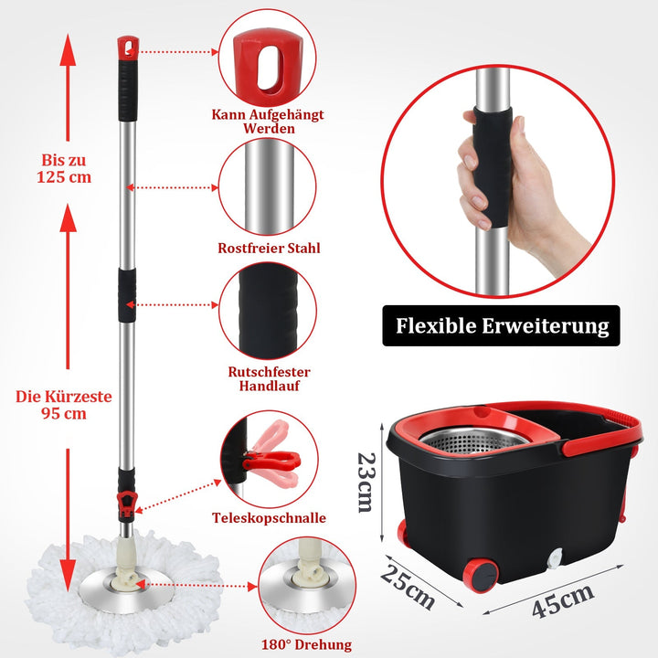 Mop Set Floor Mop with Bucket | Stornfield