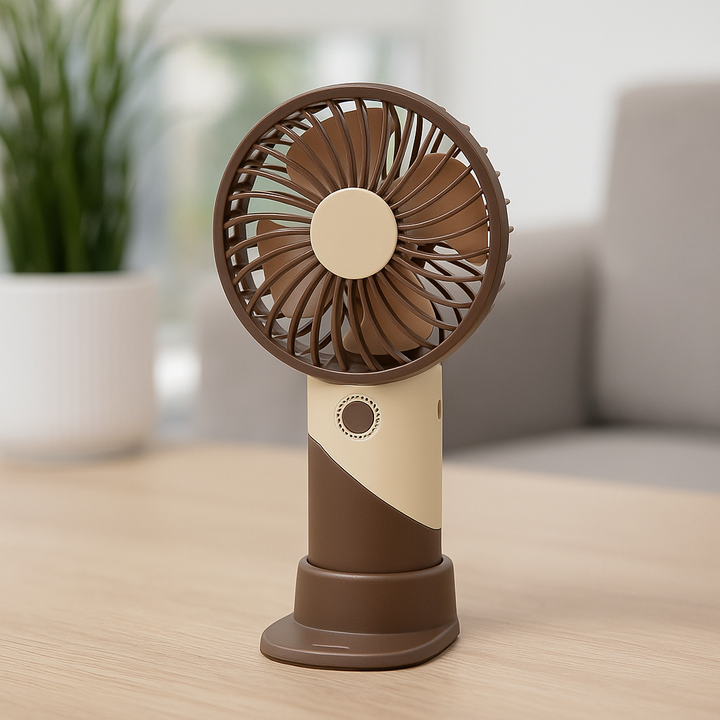 ColorTwist™ Mini Fan – 3-Speed Rechargeable Handheld Fan | Stornfield