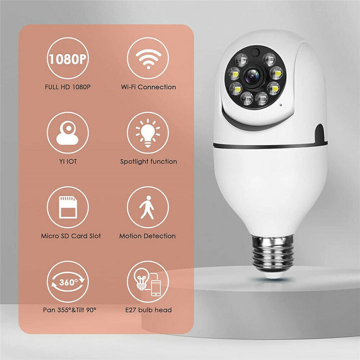 E27 1080P HD WiFi Bulb Security Camera | Stornfield