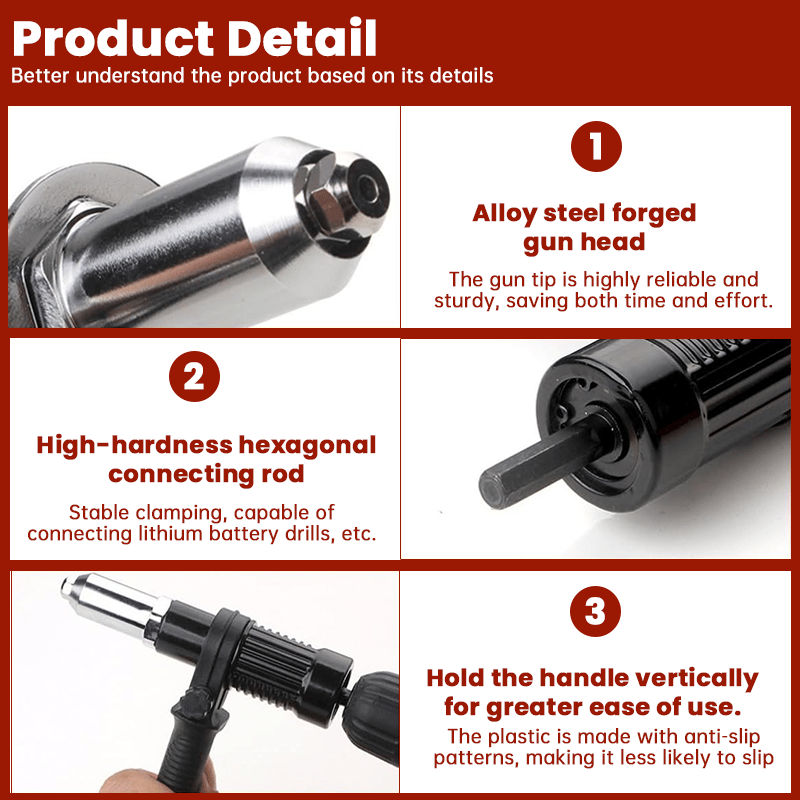 ProGrip — Turn your cordless screwdriver into a precise power machine for effortless riveting without exhaustion | Stornfield