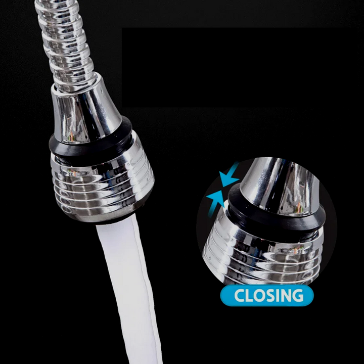 AquaFlex Steel – Stainless Steel Faucet Extension with 360° Rotation & Water Saving Function Stornfield