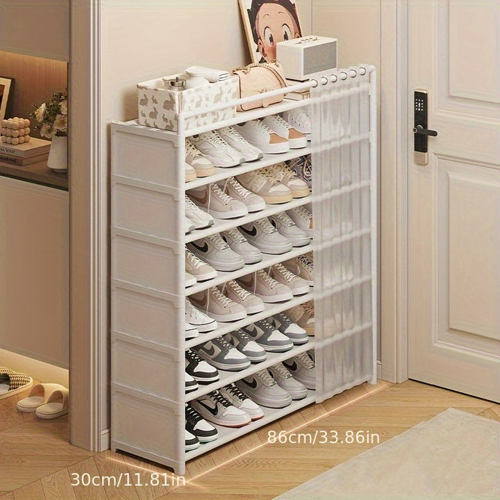 Foldable shoe rack with dust protection 4–7 levels | Stornfield