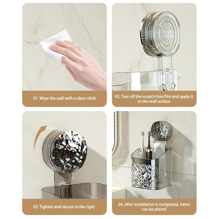Practical wall shelf | Drill-free storage in the bathroom | Stornfield