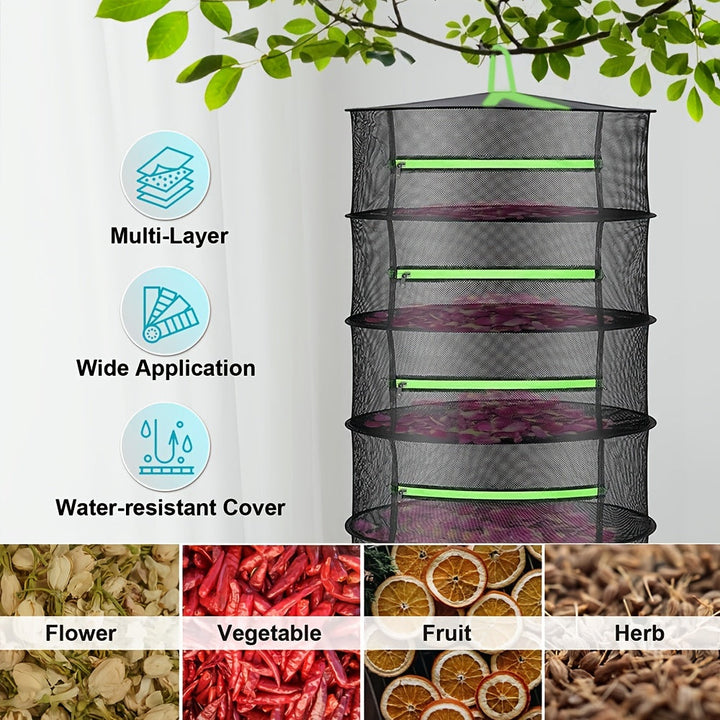 Herb drying rack foldable 6 or 8 levels | Stornfield