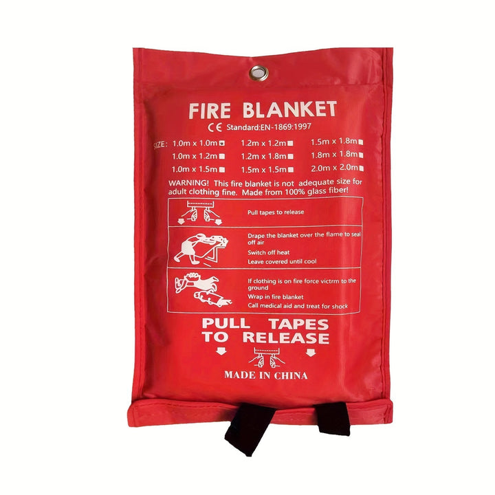 Fireproof Fiberglass Fire Blanket – Compact Safety Blanket for Home, Kitchen, and Car | Stornfield