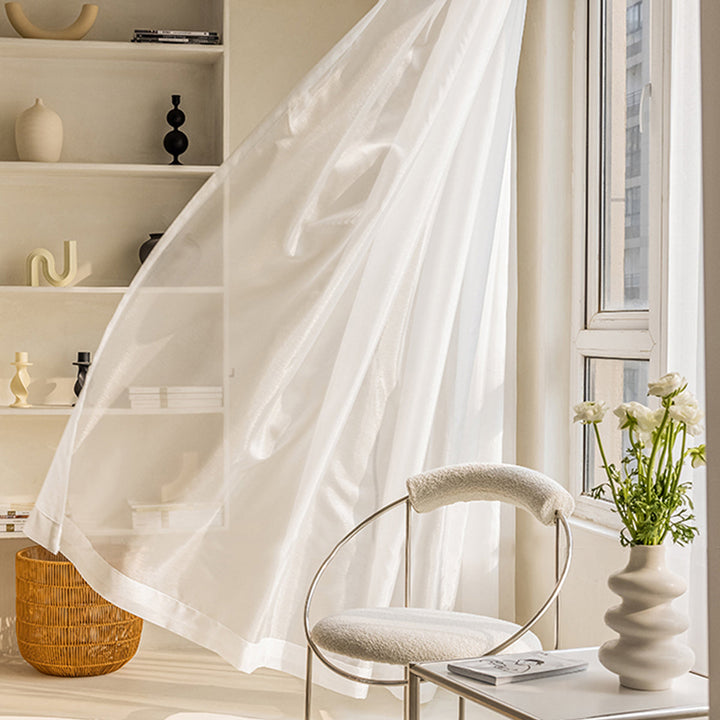Transparent Linen Curtains, Light and Modern for Living Room | Stornfield