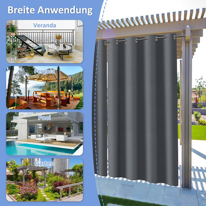 Outdoor Curtain Waterproof with Eyelets | Stornfield
