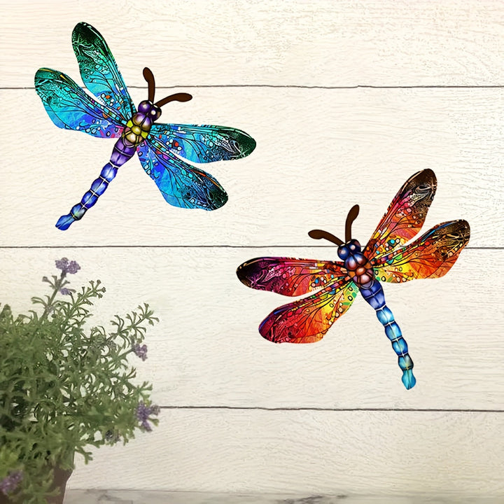 Stornfield | Vibrant Metal Dragonfly Wall Art – Outdoor Art Decor for Gardens, Homes, and Events – Durable, Versatile, and Eye-Catching – A Perfect Gift Idea for Any Occasion