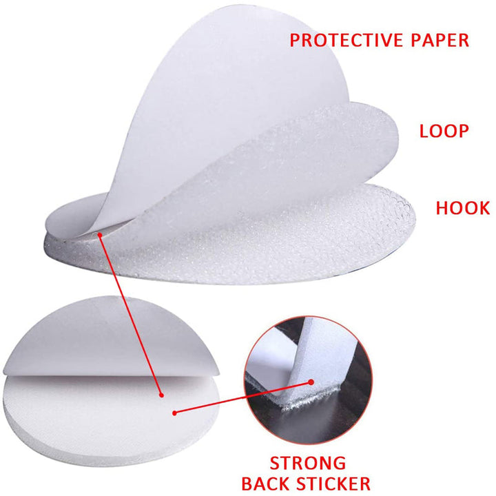 Double-sided Hook and Loop Dots Non-slip Fixing Sticker (5 Pairs / Set) | Stornfield