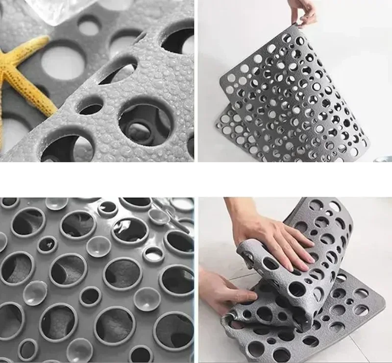 HydroSafe Square Non-Slip Shower Mat Stornfield