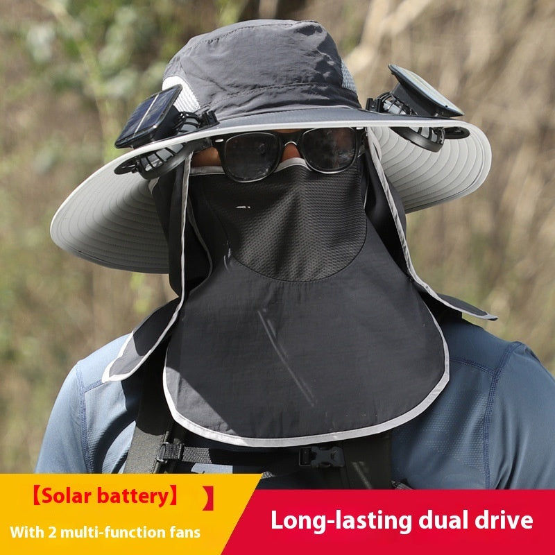 Quick-drying Solar Fan Outdoor Big Brim Sun Hat | Stornfield