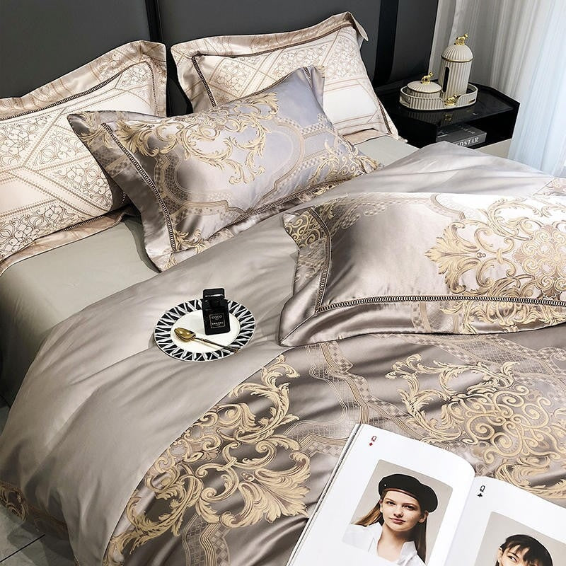 Damask Luxury Duvet Cover Set – 1000 TC Egyptian Cotton for Ultimate Comfort | Stornfield