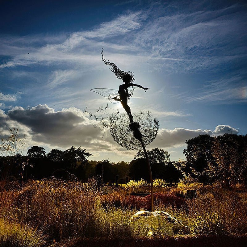 Stornfield | Dancing Fairy Statue Steel - FairyDancer™