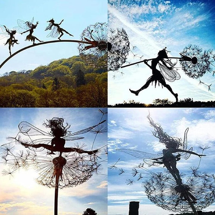 Stornfield | Dancing Fairy Statue Steel - FairyDancer™