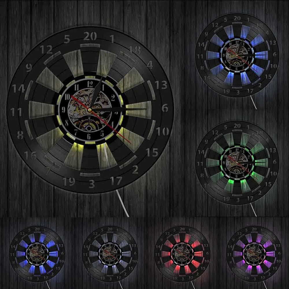 DartGlow Stornfield Vintage Dartboard Wall Clock