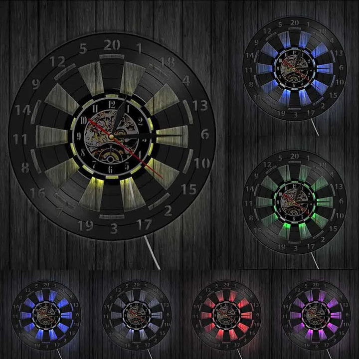DartGlow Stornfield Vintage Dartboard Wall Clock