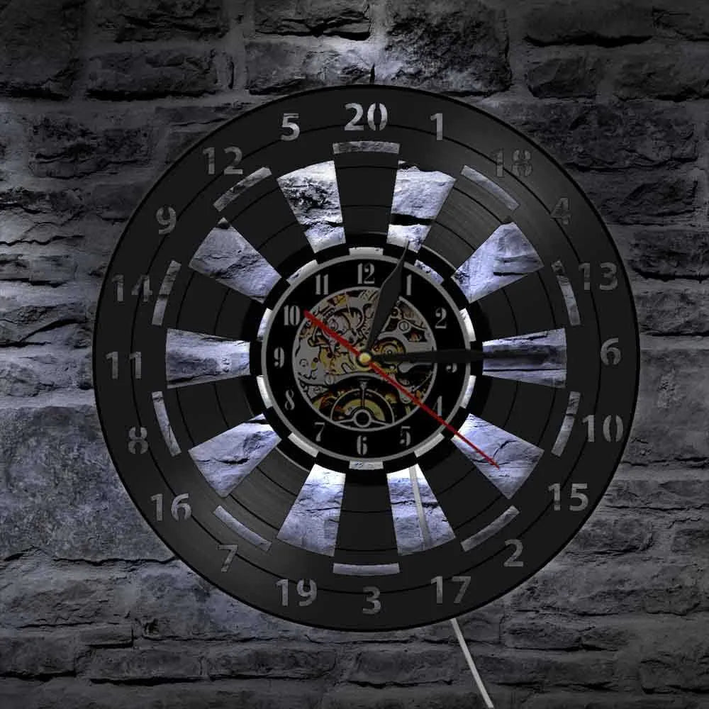 DartGlow Stornfield Vintage Dartboard Wall Clock