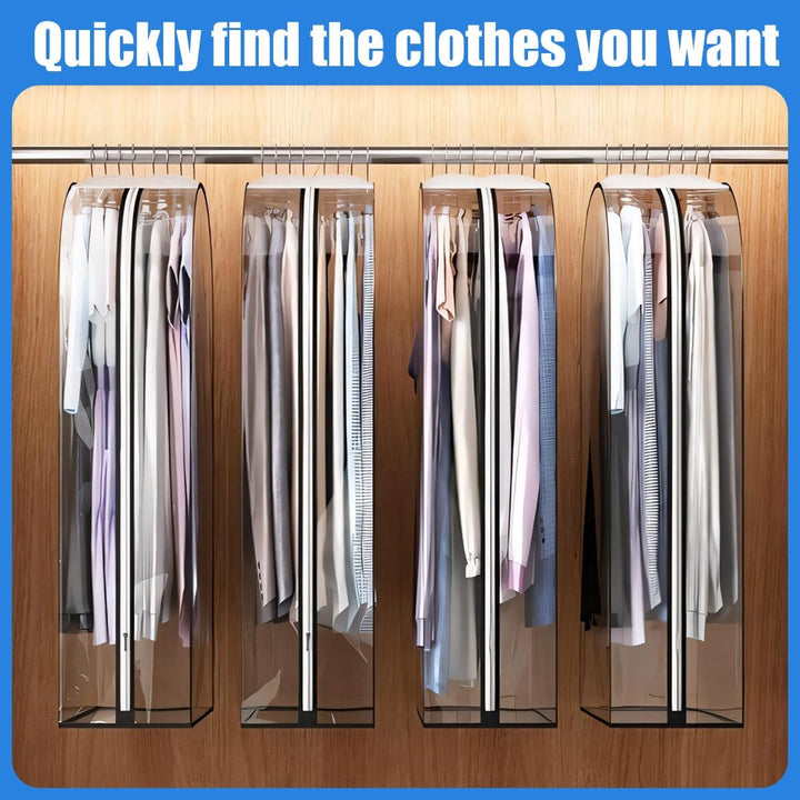 Transparent Garment Covers with Inserts – 6-Pack Side Zipper Storage Covers | Stornfield