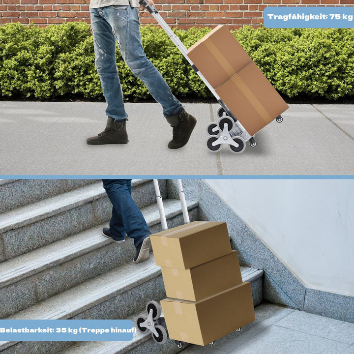 Stair Climber Trolley Foldable Stair Hand Truck up to 75kg | Stornfield