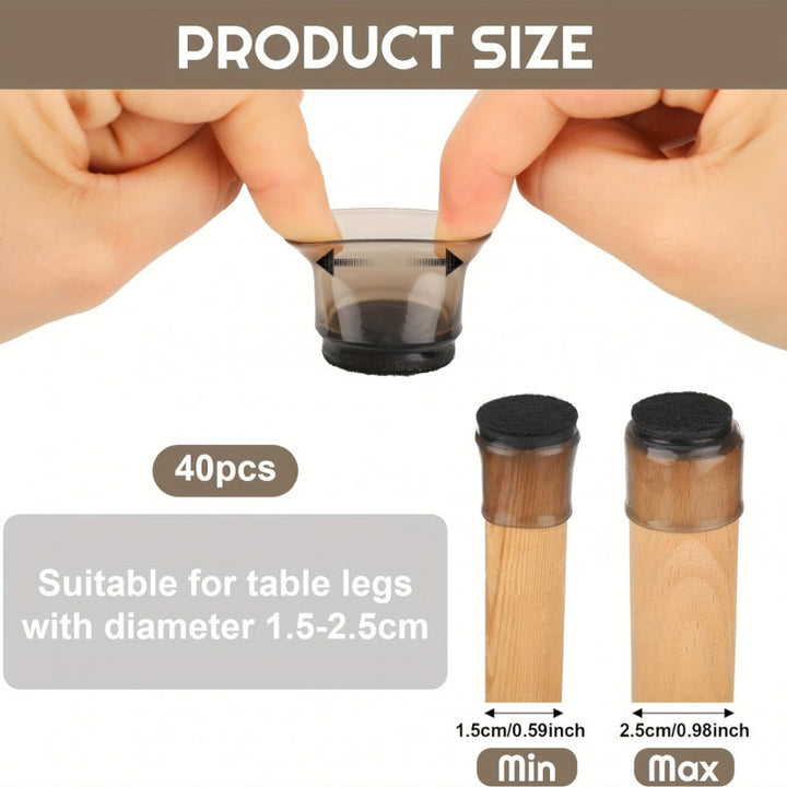 Chair leg felt gliders caps | Stornfield