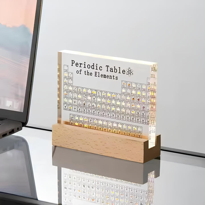 Illuminated Periodic Table with Real Elements - Elementa | Stornfield