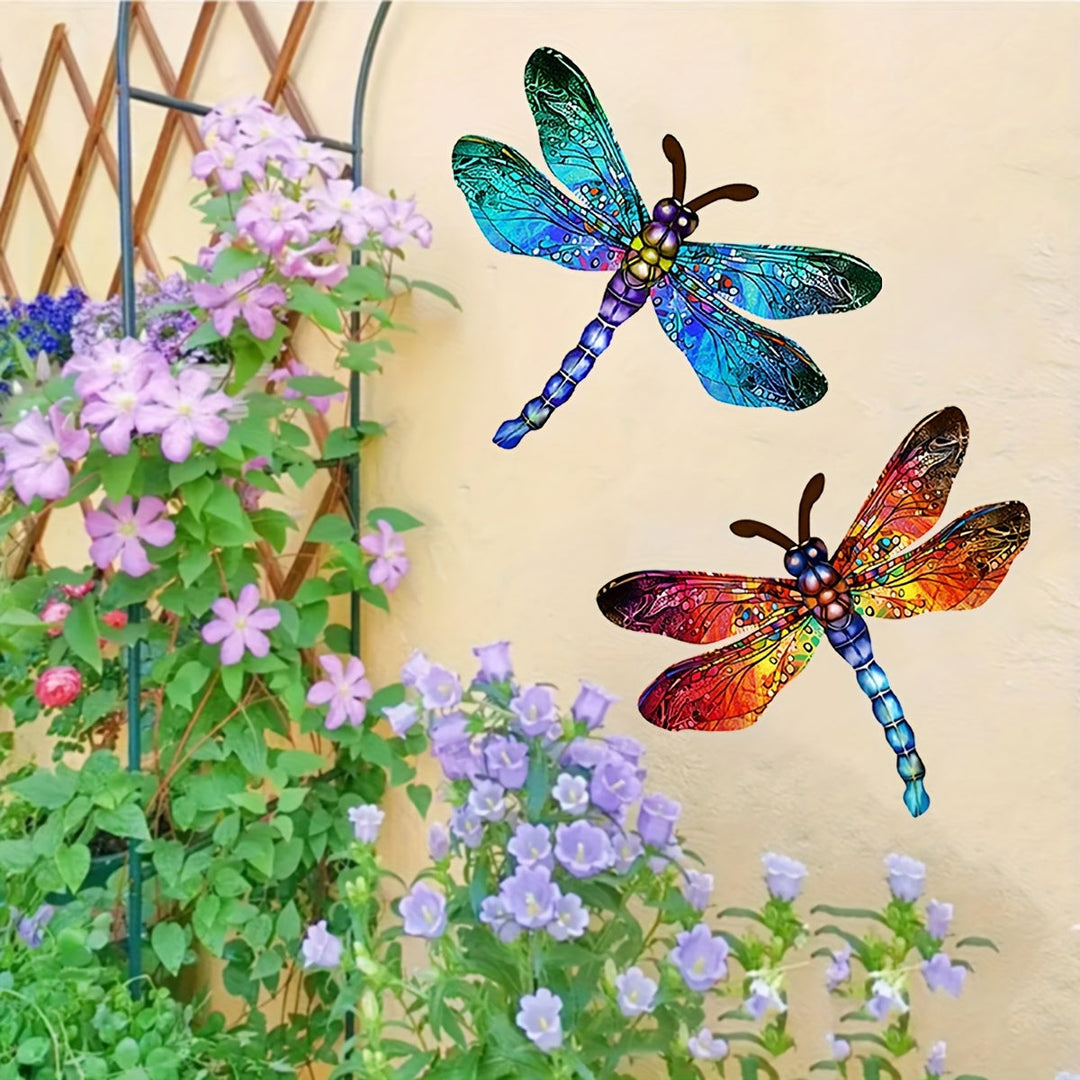 Stornfield | Vibrant Metal Dragonfly Wall Art – Outdoor Art Decor for Gardens, Homes, and Events – Durable, Versatile, and Eye-Catching – A Perfect Gift Idea for Any Occasion