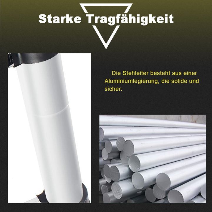 Telescopic Ladder Aluminum Load capacity up to 150kg 2.6m-5m | Stornfield