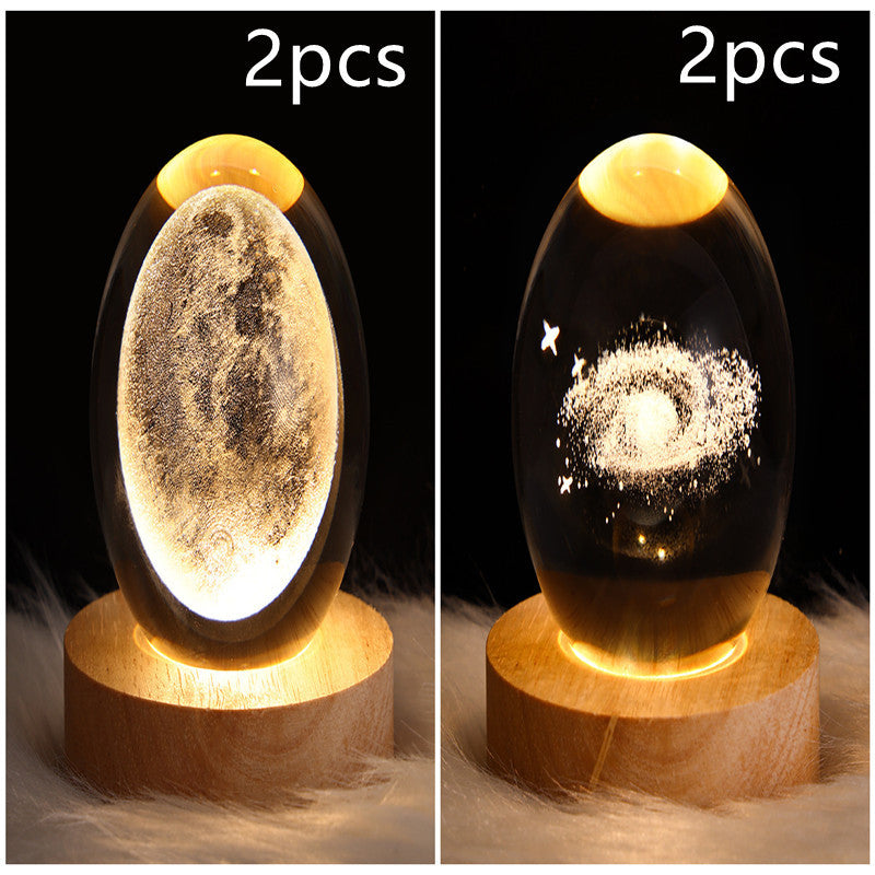 3D Galaxy Crystal Ball LED Night Light | Stornfield