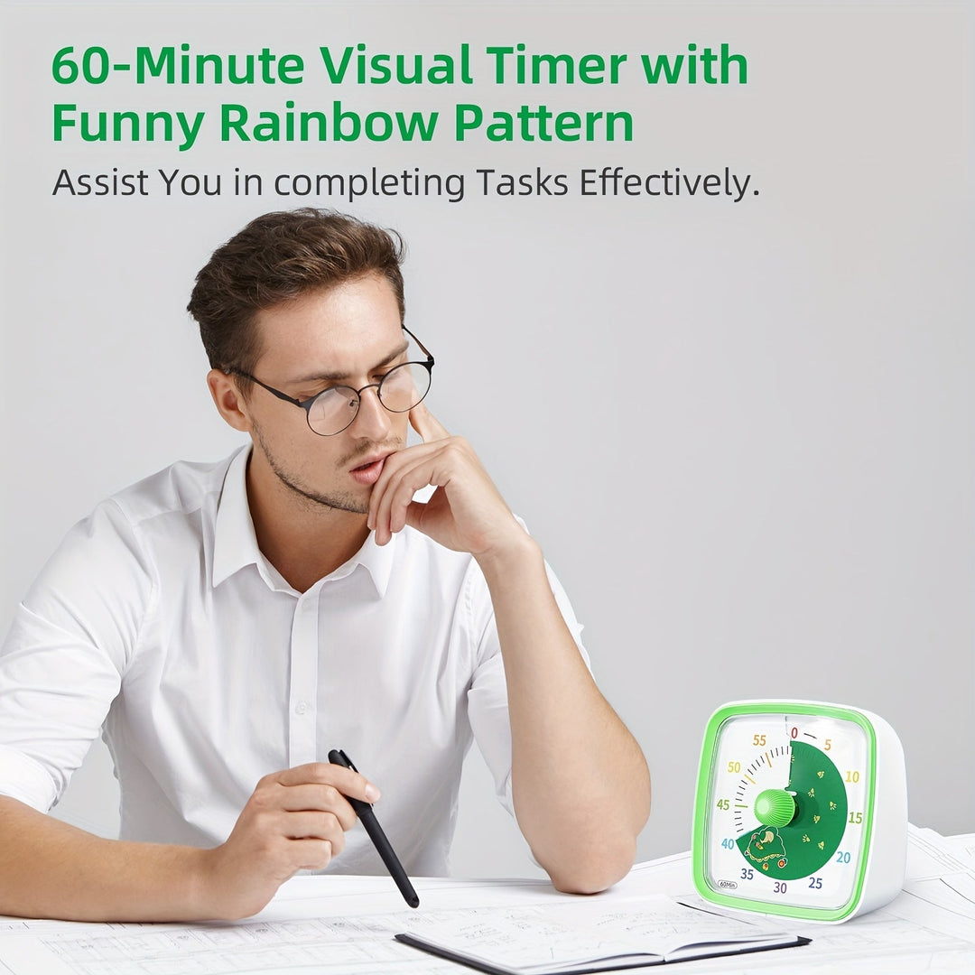 Rainbow Time Management Timer – Visual 60-Minute Countdown Timer for Study, Work, and Home | Stornfield
