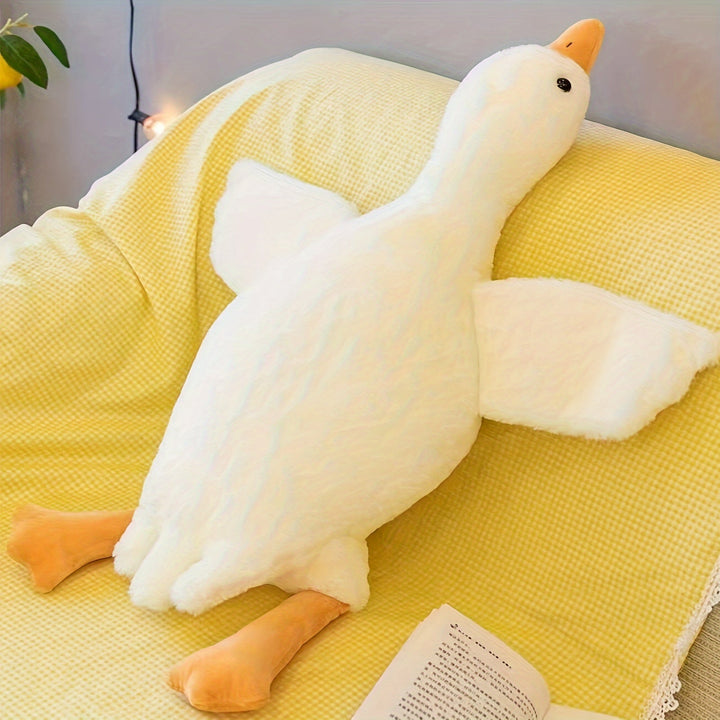 Soft White Duck Plush Toy - Large Swan/Gander Toy, Fluffy Floor Mat for Nursery and Home Decor | Stornfield
