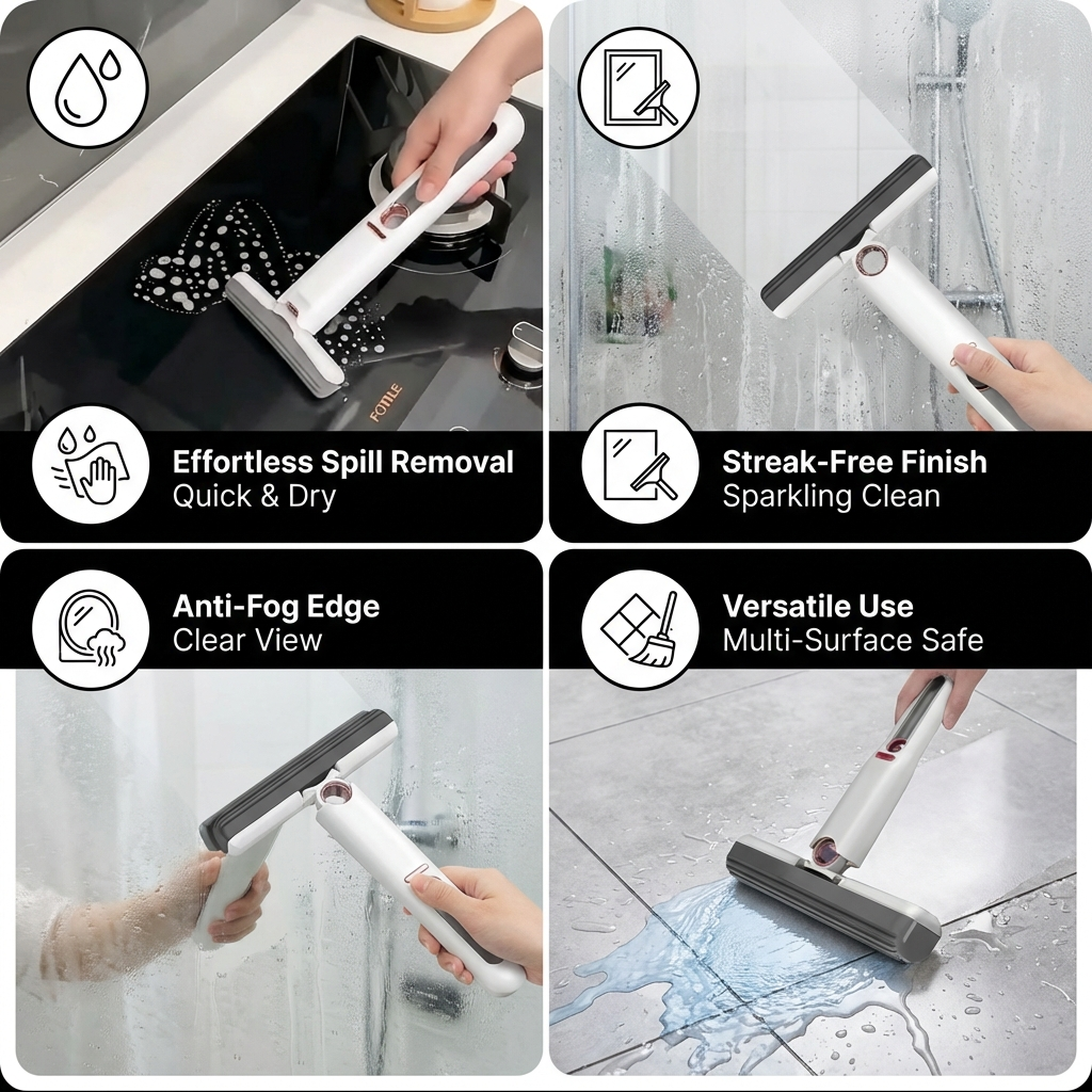 Mini cleaning stick with squeegee | Stornfield